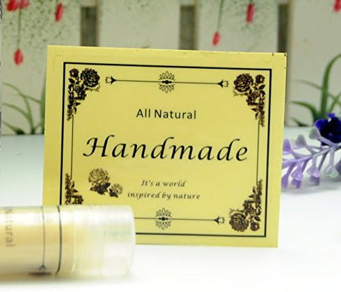 Homemade Skincare Products Adhesive Labels Stickers for Lip Balm Handcream Candle Container Tubes 20pcs (Handmade for All Products)...