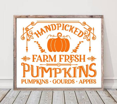 Alinacutle Farm Fresh Pumpkins Reusable Silk Screen Stencils, Self-Adhesive Silkscreen Printing Stencil for Home Decor,Paint on Wood/Fabric/Wall/C...