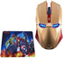 2.4 GHz Wireless Mouse, Six-Button Silent Wireless Computer Mice with 1200/1600/2400 Adjustable Portable USB Mouse for Desktop/Laptop/PC(Gold with...