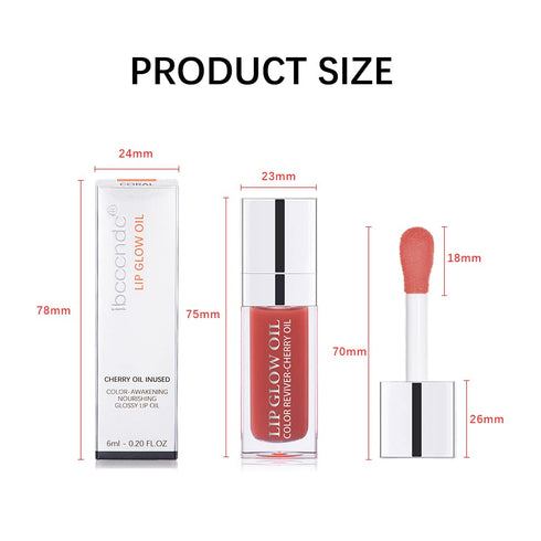 Hydrating Moisturizing Lip Glow Oil, Nourishing Glossy Transparent Plumping Oil, Non-sticky Tinted Toot Lip Balm for Lip Care...