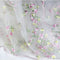 Floral Pattern Fabric 54 inches Width Pink and Yellow Floral Embroidery Organdy Lace Fabric by The Yard...