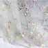 Floral Pattern Fabric 54 inches Width Pink and Yellow Floral Embroidery Organdy Lace Fabric by The Yard...