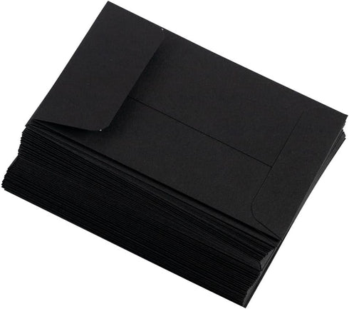 LUXPaper #4 Coin Envelopes | 3'' x 4 1/2" | Midnight Black | 80lb. Text | 50 Qty...