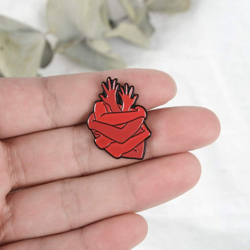 Enamel Pins for Backpacks Heart Pin Funny Enamel Lapel Brooch Pin Badge for Men and Women Cardiac Cute Aesthetic Pin for Hat Bag...