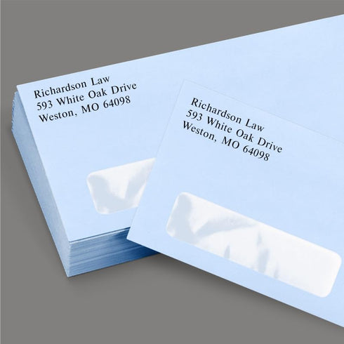LUXPaper #10 Business Window Envelopes | 4 1/8" x 9 1/2" | Baby Blue | 80lb. Text | 50 Qty...