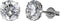 Cate & Chloe Mallory 18k White Gold Plated Stud Solitaire Earrings with Crystals, Classic Shiny Round Cut Crystals, Fashion Jewelry...