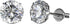 Cate & Chloe Mallory 18k White Gold Plated Stud Solitaire Earrings with Crystals, Classic Shiny Round Cut Crystals, Fashion Jewelry...