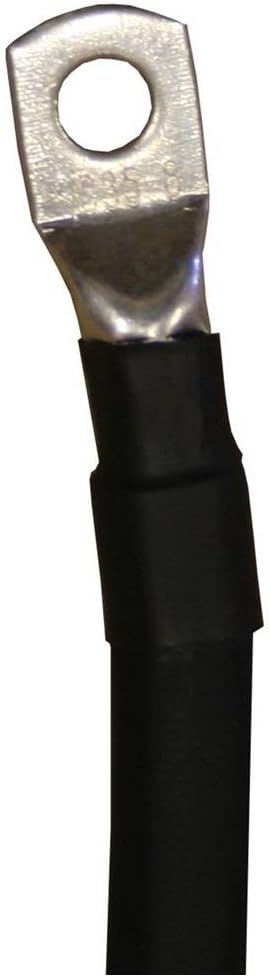 4 AWG 4 Gauge Single Black 2 feet w/3/8 Lugs Pure Copper PowerFlex Battery Inverter Cables for Solar, RV, Auto, Marine Car, Boat...