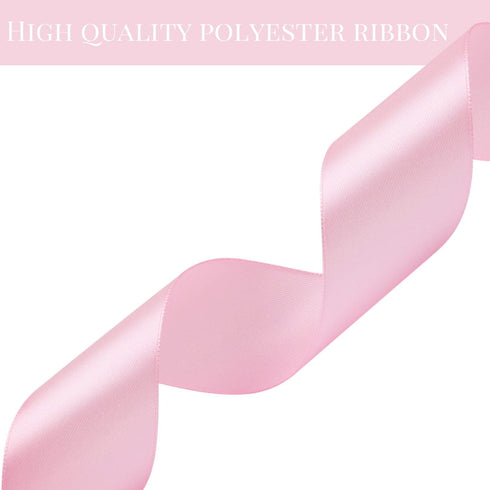 25 Yard Ribbon for Gift Wrapping Crafts Wedding Decoration Bouquets Party Arrangement (1 1/2 inch X 25 Yards, Light Pink)...