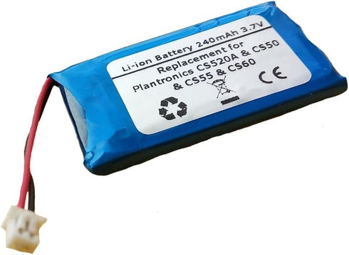 3.7V 240mAh Battery For PLANTRONIC CS520A CS351 CS351N CS361N CS50 CS50-USB CS55 CS60 CS65 W720 Savi 720 WO350 Supraplus Wireless Savi Office WO30...