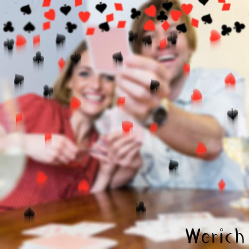 Werich Casino Poker Confetti Night Club Metallic Foil Table Scatters Confetti Party Wedding Birthday Baby Shower Bridal Shower Festival Theme Part...