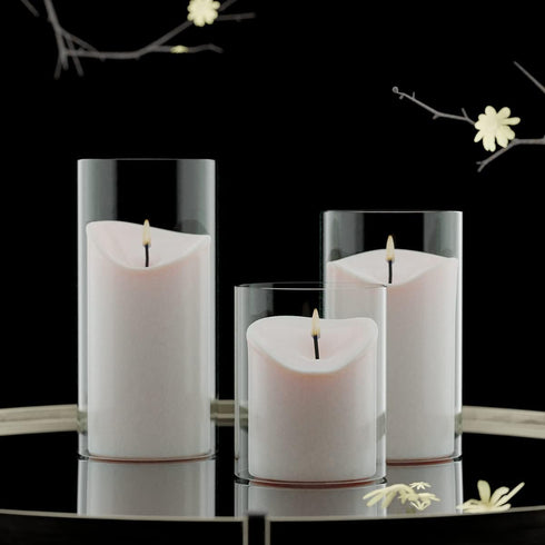 KETELAMP Hurricane Candle Holder - Open Ended, Bottomless Cylindrical Glass Lamp Shade, 3.5" x 6"...