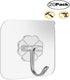 Adhesive Wall Hooks 15lb(Max) Transparent Reusable Traceless Hooks,Waterproof and Oilproof,Bathroom Kitchen Heavy Duty Self Adhesive Hooks,20 Pack...