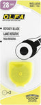 OLFA 28mm Rotary Cutter Replacement Blades, 2 Blades (RB28-2) - Tungsten Steel Circular Rotary Fabric Cutter Blade for Crafts, Sewing, Quilting, S...