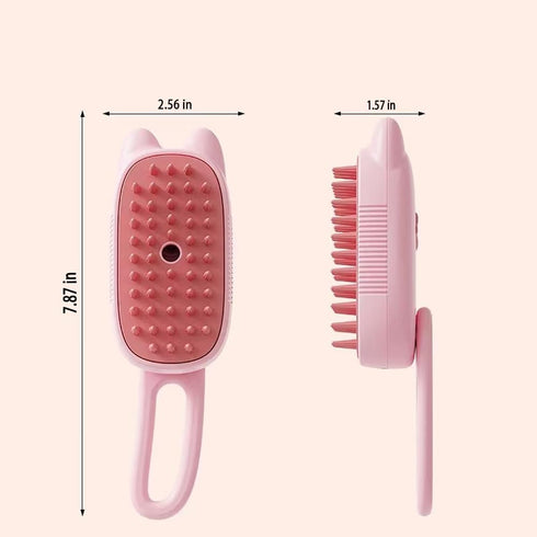 Steam Cat Brush Dog Brush for Shedding Rechargeable Cat Brush Unique Pet Brush The Handle Can be Rotated 360° (pink)...