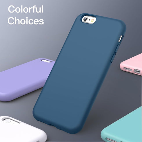 JETech Silicone Case for iPhone 6s/6 4.7 Inch, Silky-Soft Touch Full-Body Protective Case, Shockproof Cover with Microfiber Lining (Blue Cobalt)...