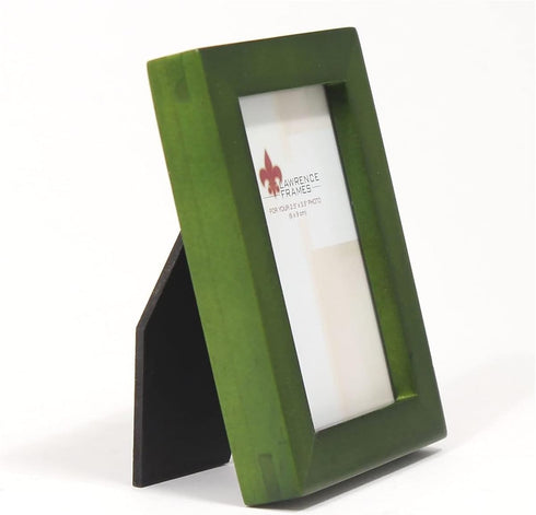 Lawrence Frames Collection Wood Picture Frame Gallery, Green, 2.5x3.5...