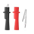 Goupchn Multimeter Push on Alligator Clips Set 4PCS Insulated Crocodile Clamps for Electrical Testing...
