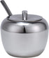 Kitchenexus Large Stainless Steel Sugar Bowl with Lid and Sugar Spoon for Kitchen and Home Sugar Cellar in Apple Shape 11oz/325ml...