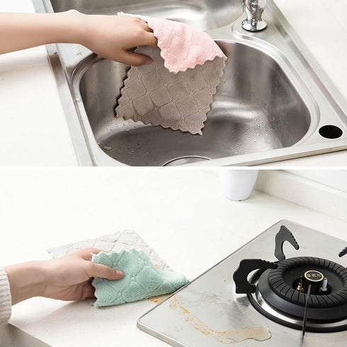 20 Pack Cleaning Cloth Kitchen Cloth, Dish Towels Super Absorbent Coral Velvet Dishtowels, Microfiber Premium Soft Tea Towels, Quick Dry Rags, Mul...