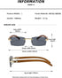 Heptagram Rectangle Fashion Rimless Sunglasses for Women Men Gangster 90s Frameless Shades Retro Vintage Trendy Eyewear...