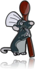 KEYCHIN Funny Rat Remy Brooch Remy Chef Fans Gifts Little Chef Mouse Enamel Pin Remy Rat Jewelry...