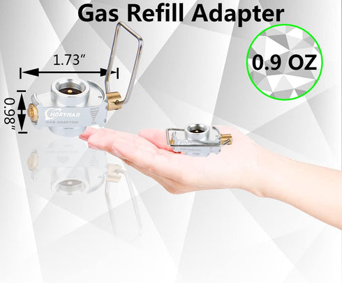 Butane Refill Adapter Isobutane Fuel Canister Isobutane Canister Butane Propane adapter with Exhaust Air Pressure Button/Great for jetboil fuel Ca...