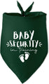 Baby Security in Training Green Dog Bandana Baby Announcement Dog Bandana Puppy Bandana Gender Reveal Photo Prop Accessories for Dog Lovers Owner ...