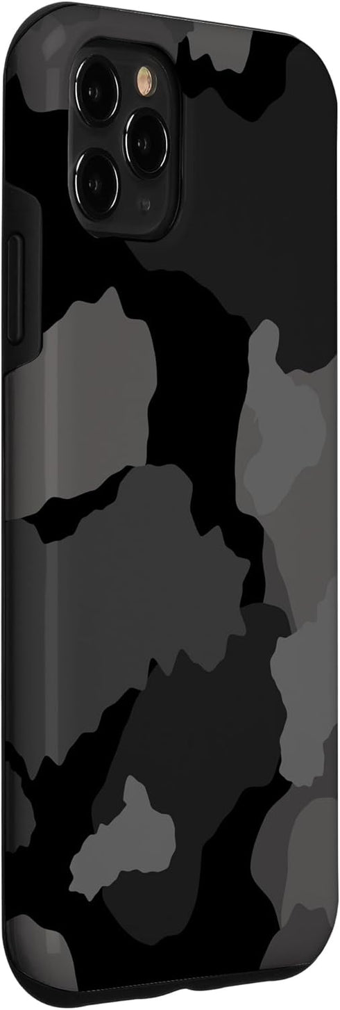 iPhone 11 Pro Max Black Grey Camo Camouflage Phone Cover Case...