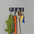 HIGH & MIGHTY 515306 Key Rail Organizer Hook Rail, Easy Tool-Free Dry Wall Installation, Holds up to 5lbs, Small, Black & Silver...