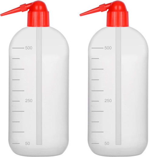 stonylab Chemical Wash Bottle, 2-Pack Lab Sealed Cylindrical Plastic Safety Lab Reagent Squeeze Wash Bottle, Sample Sealing Liquid Storage Contain...