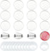 UNICRAFTALE 16 Sets 30mm Blank Dome Brooch Making Kit 304 Stainless Steel Brooch Base Settings Flat Round Brooch Pin with Glass Cabochons for Badg...