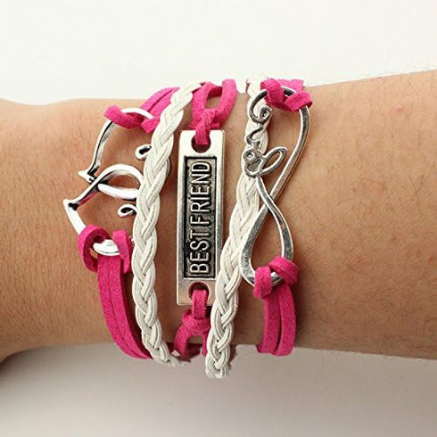 16pcs Handmade Braided Multi Layers Vintage Woven Rope Woven Leather Alloy Owl Infinity Wrap Bangle Bracelets by OUR SUPER DEALS...