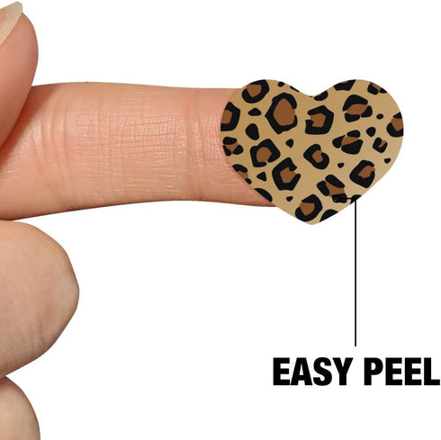 Leopard Print Animal Spots Heart Shaped Planner Calendar Scrapbook Craft Stickers...