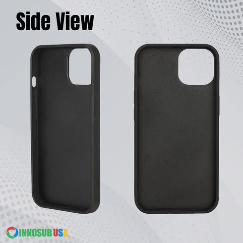 INNOSUB USA Sublimation Phone Cases Set of 5Pcs – Protective Case Compatible with iPhone 15 Plus Includes Aluminum Inserts – Soft Rubber Blank Bla...