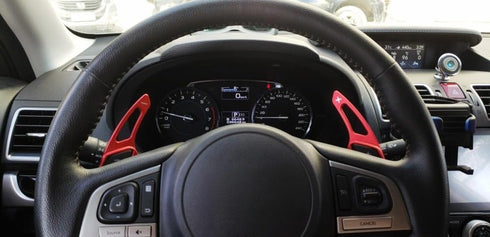 iJDMTOY Aluminum Paddle Shifter Extensions Compatible with Subaru BRZ Impreza WRX Legacy XV Crosstrek Red Matte Finish...