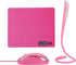 Pink Mouse and Pad USB LED Light 3 in 1 Gift Comb Kids Mouse for Laptop Home Office Travel by SOONGO...