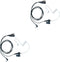 1 Pin 2.5MM Nipple Covert Acoustic Tube Earpiece Headset with MIC PTT for Motorola Talkabout Walkie Talkie 2 Way Radio MH230R T200 T260 T460 T600 ...