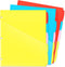 WOT I Plastic 5-tab Dividers with 2 Clear Pockets - 3 Sets, Binder Dividers for 3 Ring Binder, Bright Colors, 15PCS...