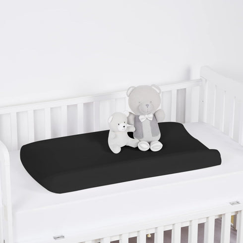 PHF Baby Changing Pad Covers for Boys Girls, 2 Pack Ultra Soft Breathable Microfiber Changing Pad Table Sheets for Most Baby Changing Pads, Black ...