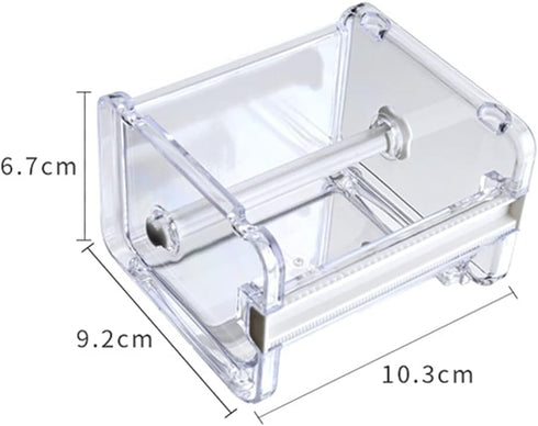 2 Pack Washi Tape Dispenser Cutter Transparent Acrylic Visible Roll Tape Holder Storage Desktop Office Tape Dispensers...