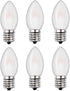 Christmas Village Replacement Light Bulbs C7 Edison LED Mini Night Light Bulbs 0.5W Equivalent to 5 Watt Incandescent - E12 Candelabra Base 2700K ...