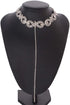 YERTTER Y Choker Rhinestone Crystal Oval Link Chain Tassel Choker Cuba Link Chain Necklace Set for Women Girls...