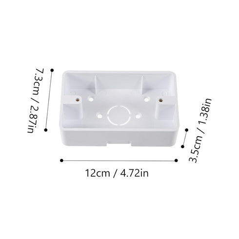 5pcs Surface Mount Outlet Box, 1 Gang Outlet Junction Box ABS Electrical Enclosure Box, Plastic Electrical Box Insulation Box for Home Electrical ...