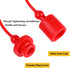 1/2 ISO-A & ISO5675 Hydraulic Quick Coupler Male Dust Cap and Female Plug Cover, Red Rubber Dust Caps/Plugs with Retention Ring Keeps Cap Attached...