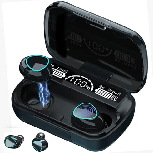 M10 Wireless Earbuds Bluetooth 5.1 TWS Earphones Full Touch Control Headphones Built-in Microphone Immersive Sound Quality Ensure Fast Stable & Au...