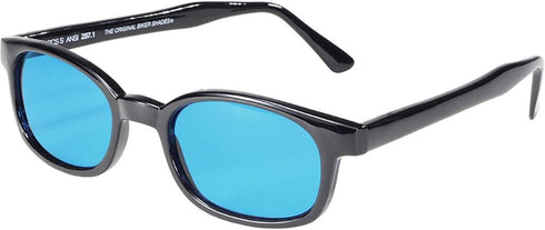 Pacific Coast Sunglasses X-KD's Black Frame/Turquoise Lens (1129) Rectangular Sunglasses, Adult...
