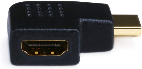 Monoprice HDMI Right Angle Port Saver Adapter (Male to Female) - 270 Degree - Vertical Flat Right...