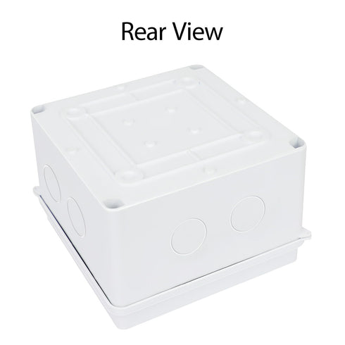 LeMotech Junction Box with Reserved Holes ABS Plastic Electrical Box IP65 Waterproof Dustproof Project Enclosure for Electronics White 5.9X 5.9X 3...