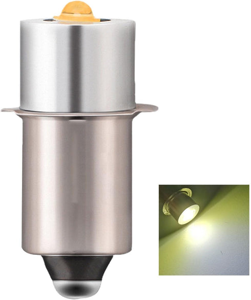 1Pc Silver P13.5S Mag Light LED Bulb 3-6 C&D Cells Torch Flashlight LED Converter 6V White 12V 3V 9V 18V White/Warm 24V 4.5V LED Bulbs Handheld Fl...